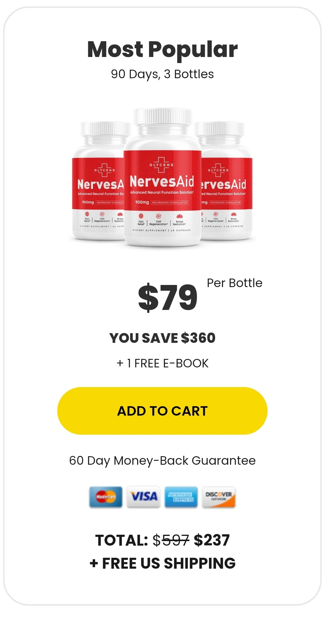 NervesAid™ 3 bottles pricing